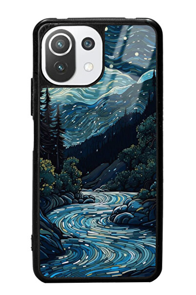 Spoyi Xiaomi Mi 11 Lite Night Tasarımlı Glossy Telefon Kılıfı