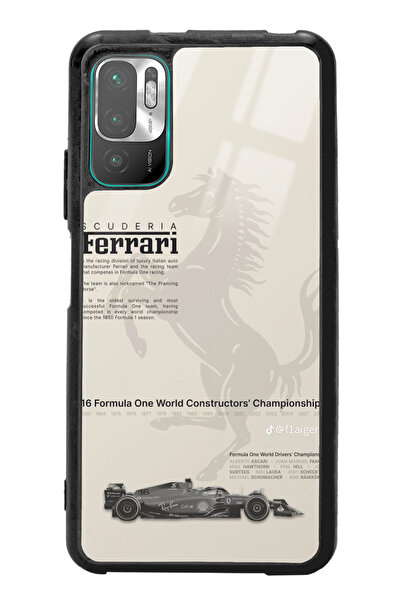 Spoyi Xiaomi Redmi Note 10 5g Ferrari Tasarımlı Glossy Telefon Kılıfı