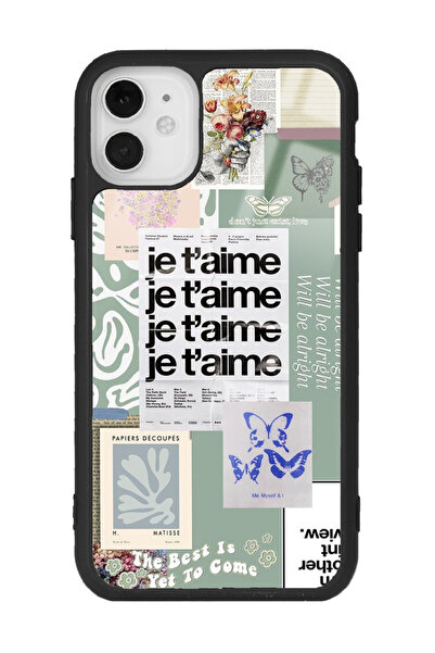 Spoyi iPhone 11 Je T'aime Tasarımlı Glossy Telefon Kılıfı