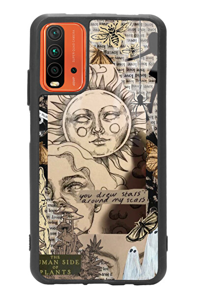 Spoyi Xiaomi Redmi 9T Güneş Tanrıça Tasarımlı Glossy Telefon Kılıfı