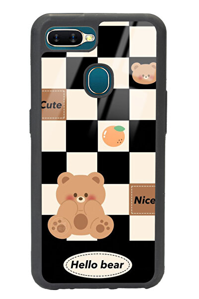 Spoyi Oppo A5s - AX7 Hello Bear Tasarımlı Glossy Telefon Kılıfı
