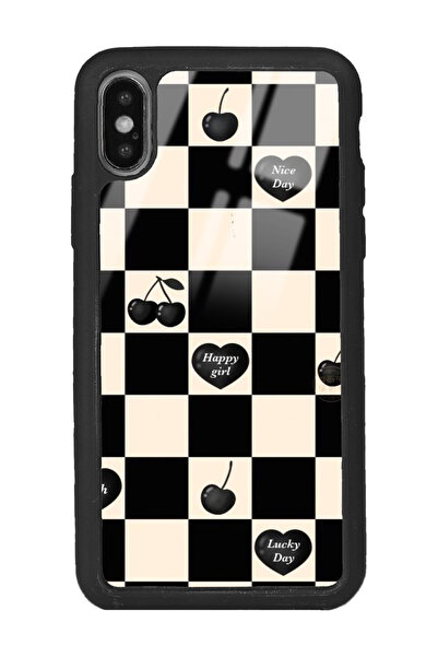 Spoyi iPhone Xs Max Happy Girls Tasarımlı Glossy Telefon Kılıfı