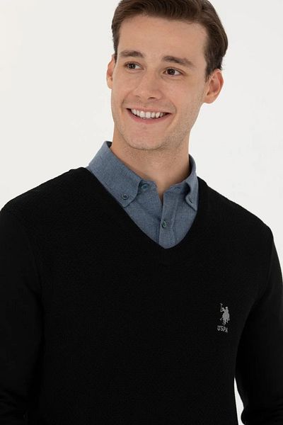U.S. Polo Assn. ΒΑΣΗ. Ανδρικό πουλόβερ Polo Assn Basic G081SZ0TK.000. 1629661   TEKSPOR
