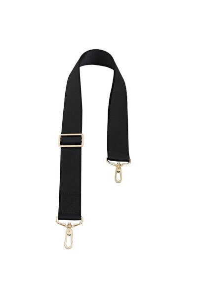 Atelier Bomonti Gold Aksesuar Omuz Askısı Polyester Kolon Çanta Sapı Kayış Siyah