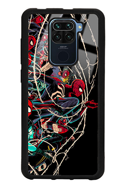 Spoyi Xiaomi Redmi Note 9 Spider Earth Tasarımlı Glossy Telefon Kılıfı