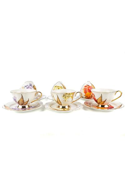 Mikasa Moor Floral 6-Piece Teacup Set 200cc