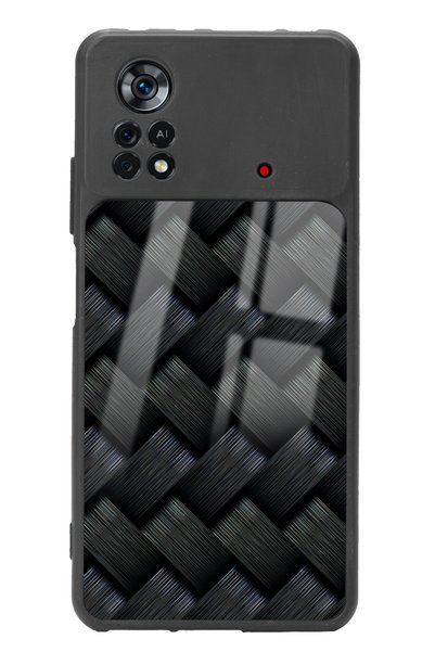 Spoyi Xiaomi Poco X4 Pro Black Mesh Design Glossy Phone Case