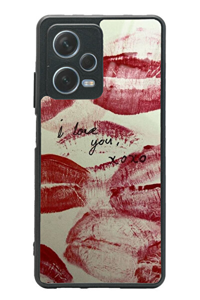 Spoyi Xiaomi Redmi Note 12 Pro 5g I Love You Tasarımlı Glossy Telefon Kılıfı