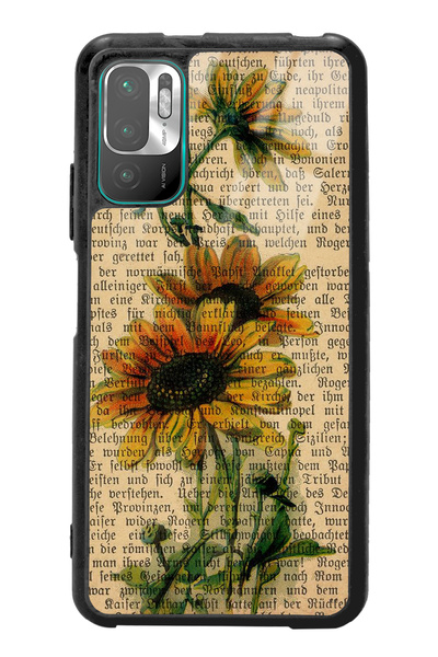 Spoyi Xiaomi Redmi Note 10 5g Ayçiçeği Tasarımlı Glossy Telefon Kılıfı