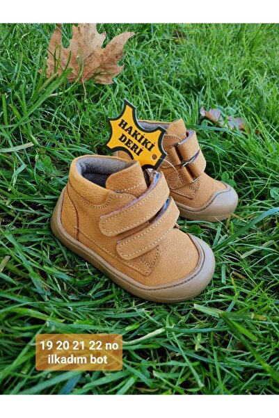 Ege Kids HAKİKİ DERİ UNİSEX İLKADIM CAMEL BOT AYAKKABI