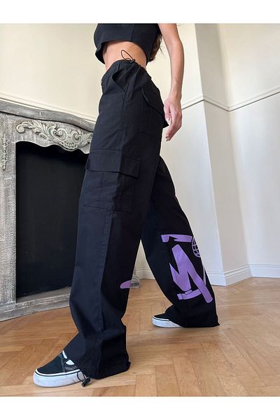 Gofeel Y2k Minus Two Detail Wide Leg Baggy Jeans με τσέπες Cargo