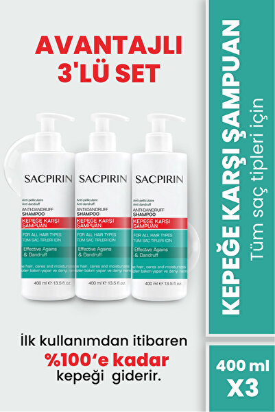 SAÇPİRİN Sacpirin Anti-Dandruff Shampoo * 3