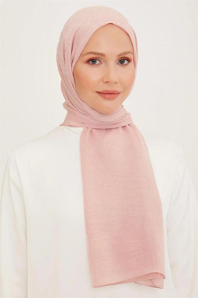 Armine Pırıltı Evening Dress Shawl Pink