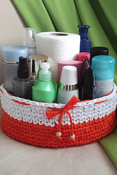 nftart.design سلة تنظيم ديكور مصنوعة يدويًا من القطن الممشط للحمام ومتعددة ال...