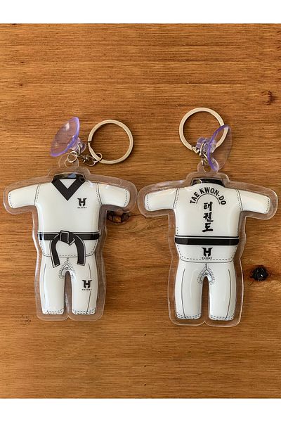 hakuof Μπρελόκ Taekwondo Karate Judo Μπρελόκ Taekwondo Επικάλυψη σιλικόνης 3 διαστάσεων
