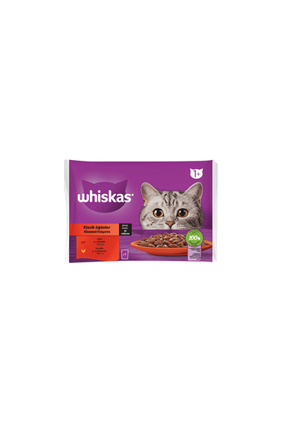 Whiskas Whiskas Pouch Sığırlı ve Tavuklu 4Al 3Öde 85GRx12