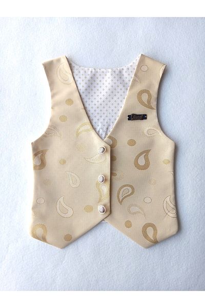 GallanD Boy's Vest Classic Special Day Wedding Birthday Gift Package Card Buttoned Lined Medium Thick