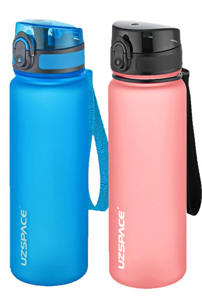 Uzspace طقم قارورة تريتان سعة 500 مل مكون من قطعتين - 14 خيارًا مختلفًا للألوان