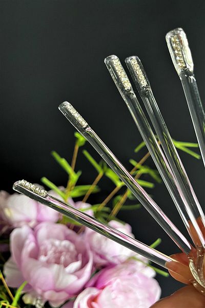 DECOSTYLE Stoned Glass Teaspoon Set of 6