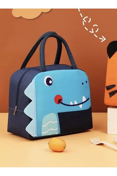 synshop Kawai Coreeană Dinozaur Eat Nutrition Machiaj termic Baby Care Organizer Geantă multifuncțională