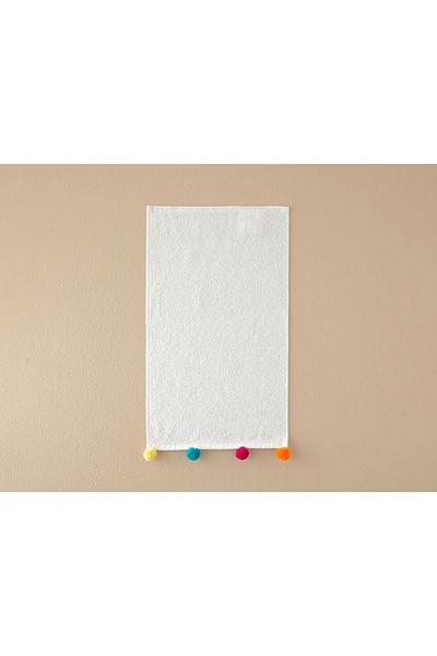 English Home Anul Nou Paintball Bumbac Pompon Prosop de mână 30x50 Cm Ecru