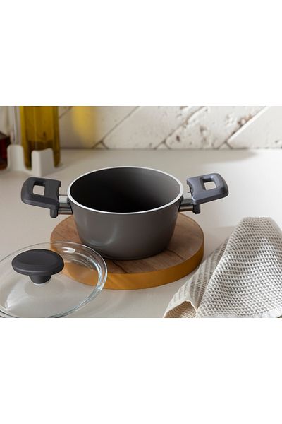 English Home Pretty Aluminum Mini Pot Gray
