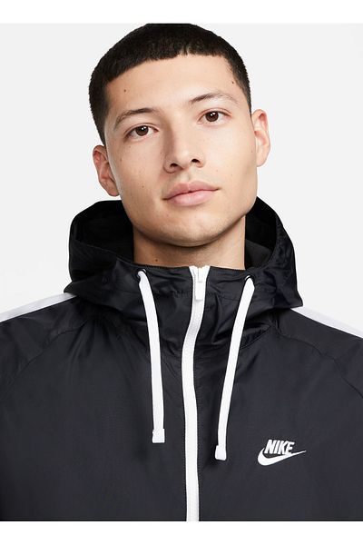 Nike Black - White Men's Zip Jacket BV3025-013 M NK CLUB WVN HD TRK SUI