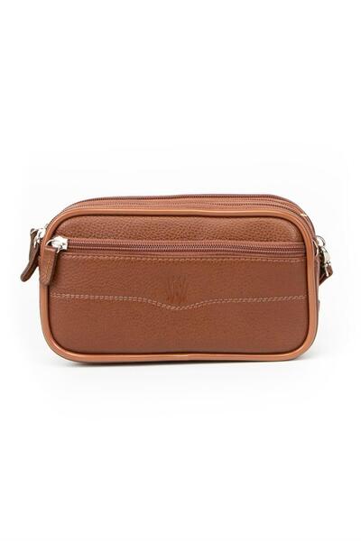 BAYDERİ Lumos Hakiki Deri Kibar Üç Gözlü Erkek El Çantası Çantası