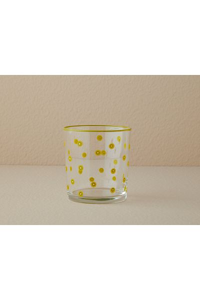 English Home Kiwi Glass 3-Piece Soft Drink Cup Green