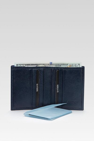 BAYDERİ West Genuine Leather Card Holder Wallet