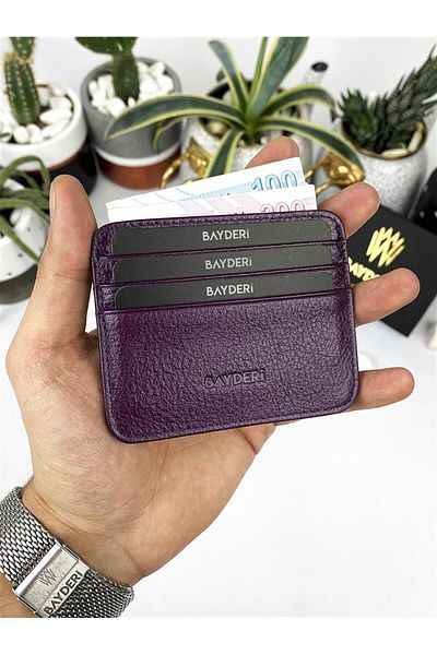 BAYDERİ Catsby Genuine Leather Card Holder