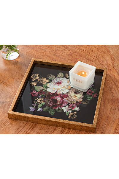 English Home Royal Rose Cam Dekoratif Tepsi Gold