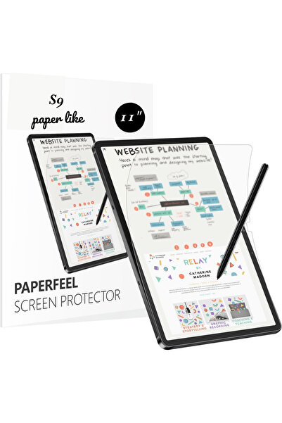 Fuchsia Galaxy Tab S9 SM-X710 Uyumlu Gerçek Kağıt Hissi Parlama Önleyici Paper Like Ekran Koruyucu