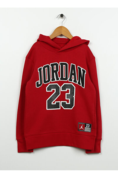 Nike Дитячий світшот з червоним капюшоном і принтом 95C479-R78 JDB JORDAN HBR...