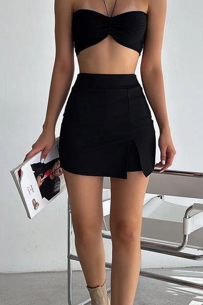 Slim'N Lift Fustă neagră Pantaloni Scurt