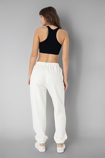 Ramior Women's 3 Thread Knitted Jogger Pants with Elastic Waist and Legs