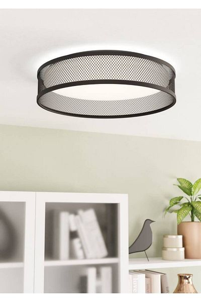 Eglo 900795   Indoor " Luppınera " Black Color Cast Steel Led Ceiling Lamp Ip20 Max: 20W Diameter: 38,