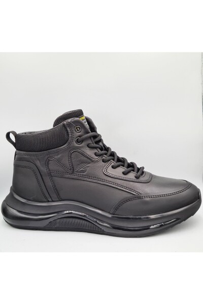 Greyder 16490 Siyah Hakiki Deri Erkek Bilekli Sneaker Ayakkabı Bot