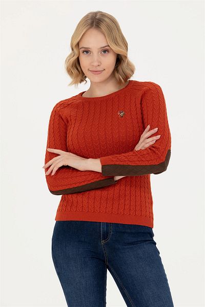 U.S. Polo Assn. BASE. Polo Assn. Women's Crew Neck Basic Sweater Asil'Ce ButikHome