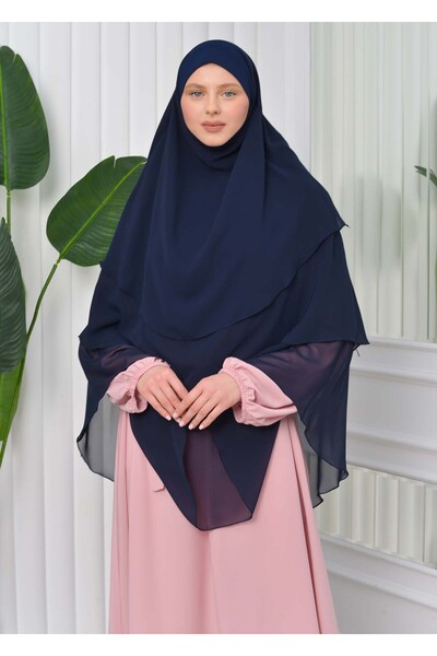 İSTANBULSTYLEMODA Şal din şifon gata de voal Hijab practic Hijab 3 straturi -...