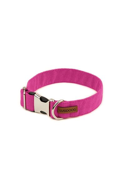 Lusi Doog Pink Female Bow Tie Dog Collar