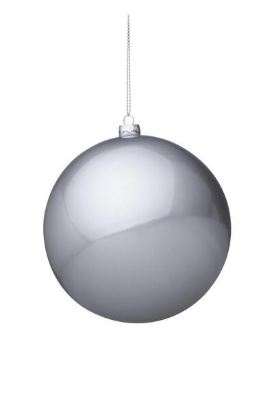 Bizzotto كرة رأس السنة باللون الرمادي اللامع GL مقاس 20 سم