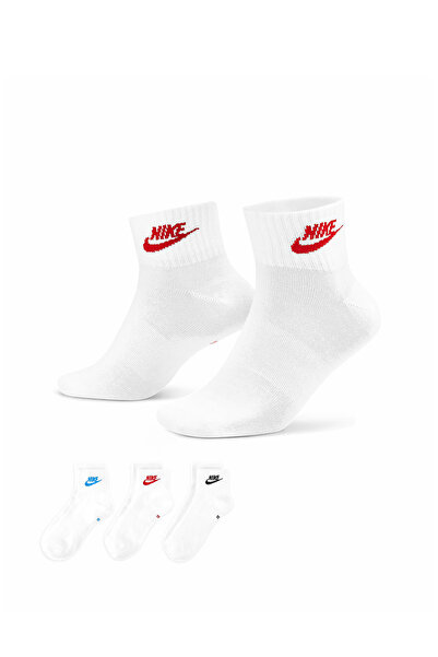 Nike Beyaz Unisex Çorap DX5074-911 Ankle Socks (3 Pairs)