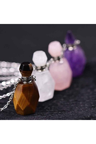 Y&B SEVDİĞİNİZİN KOKUSU DAİMA YANINIZDA ( Doğal Taş Tasarım Kolye Parfüm Esans Şişesi)