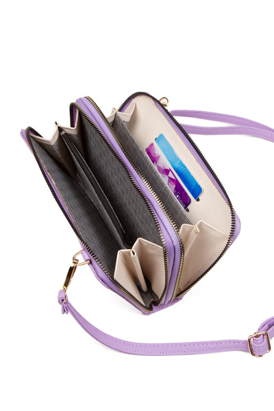 Adelina Bags Жіночий візерунчастий ремінець для телефону з хрестиком, що регулюється, Cuzdan Canta