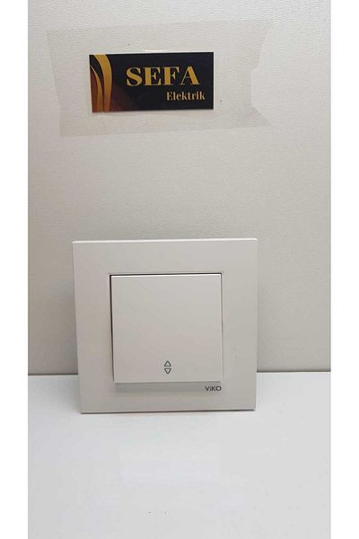 VİKO White Viko Karre Series with Light Switch Frame