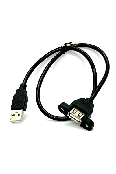 boblov 0.5 Metre Panel Tipi Dişi Erkek Usb Vidalı Usb Extension Usb Panel Montajlanabilir Uzatma Kablosu