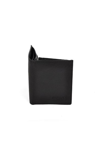 AYAKMOD 8033 Black Genuine Leather Men's Wallet