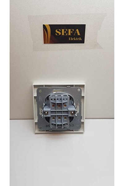 VİKO White Viko Karre Series with Triple Switch Frame