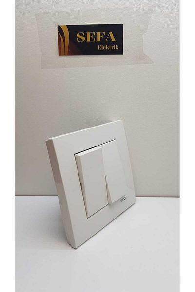 VİKO White Viko Karre Series with Commutator Frame